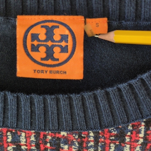 Tory Burch Navy and Red Knit Sweater - Picture 5 of 7